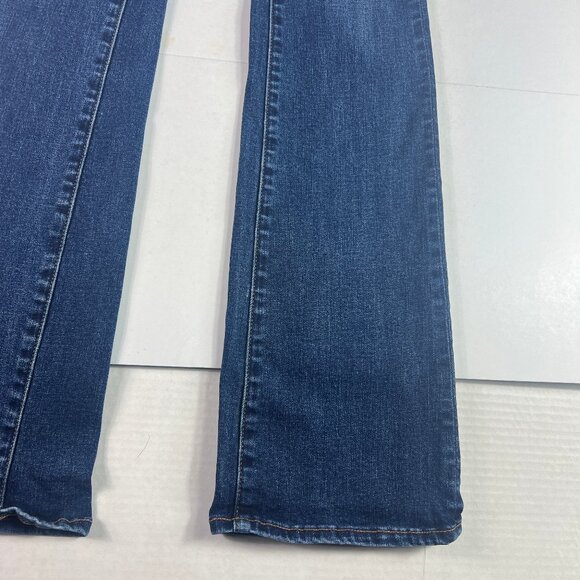American Eagle Jeans Women 28x34* High Rise Skinny Kick Boot Blue Denim Tag 2 XL - Picture 5 of 16